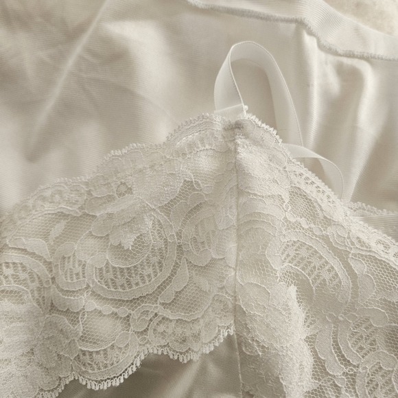 Dixie Belle Vintage Camisole Top Adjustable Straps White Made in USA Nylon 1X 2X - Picture 10 of 12